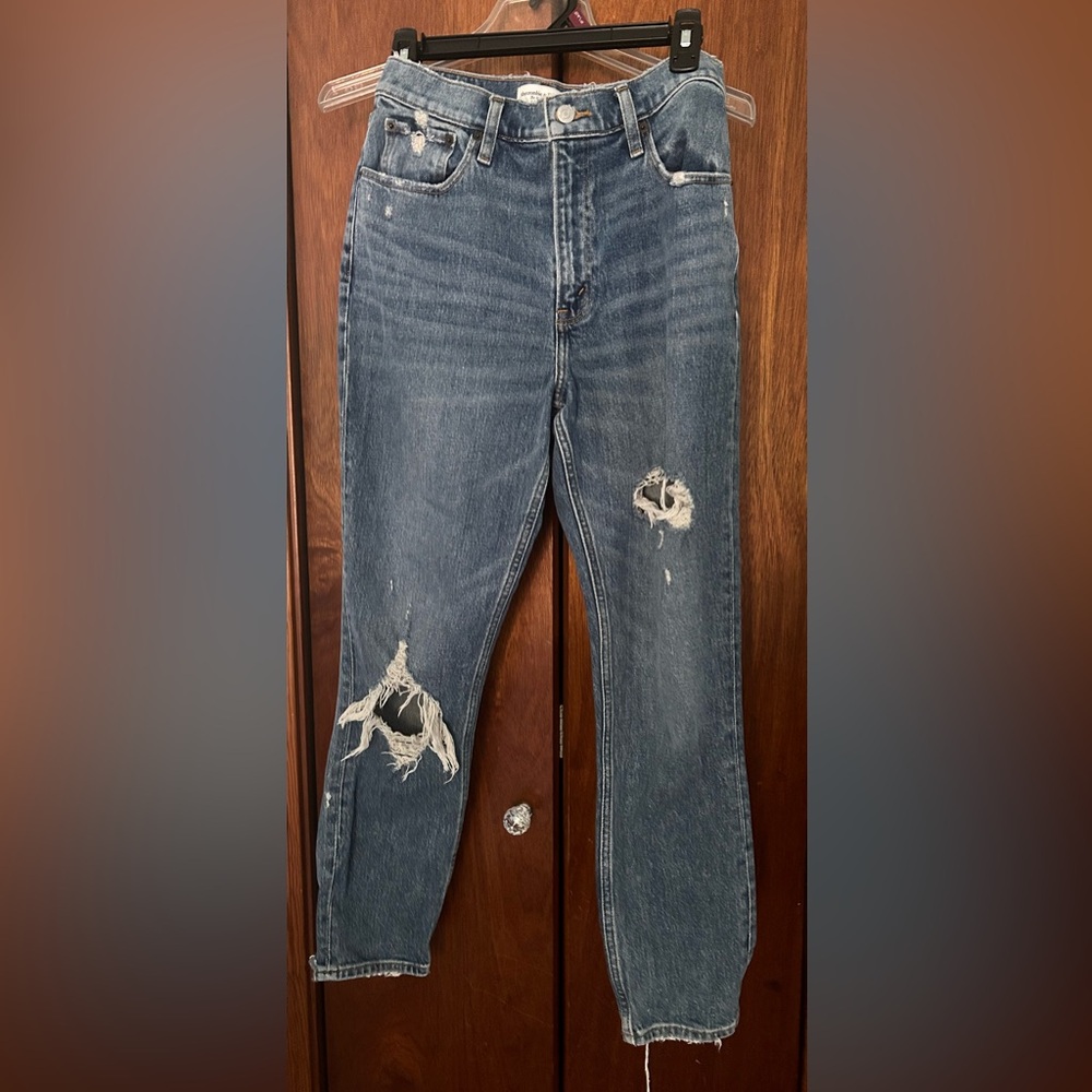 A&F High Rise Mom Jean